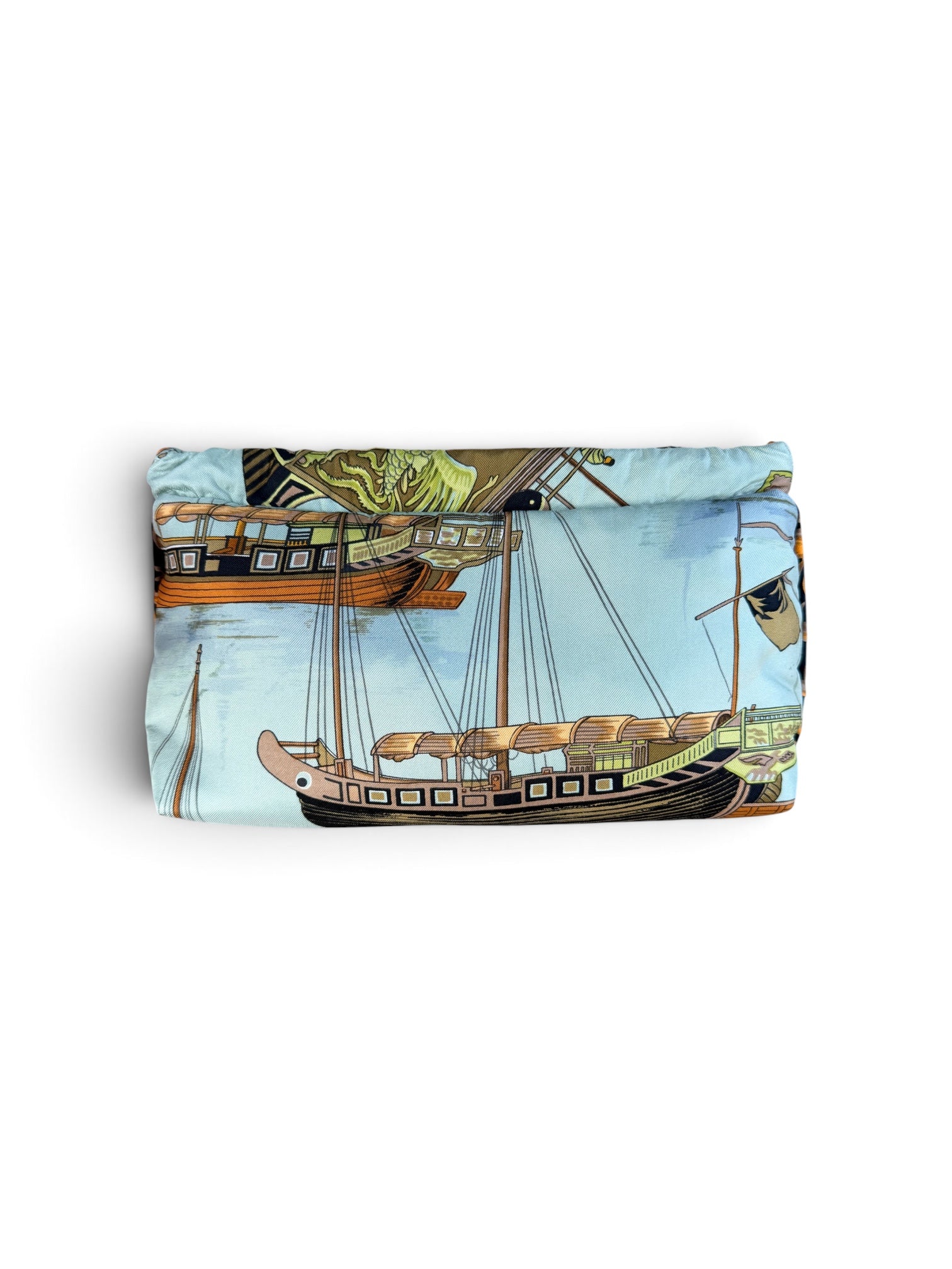 The Passage Silk Boat Clutch