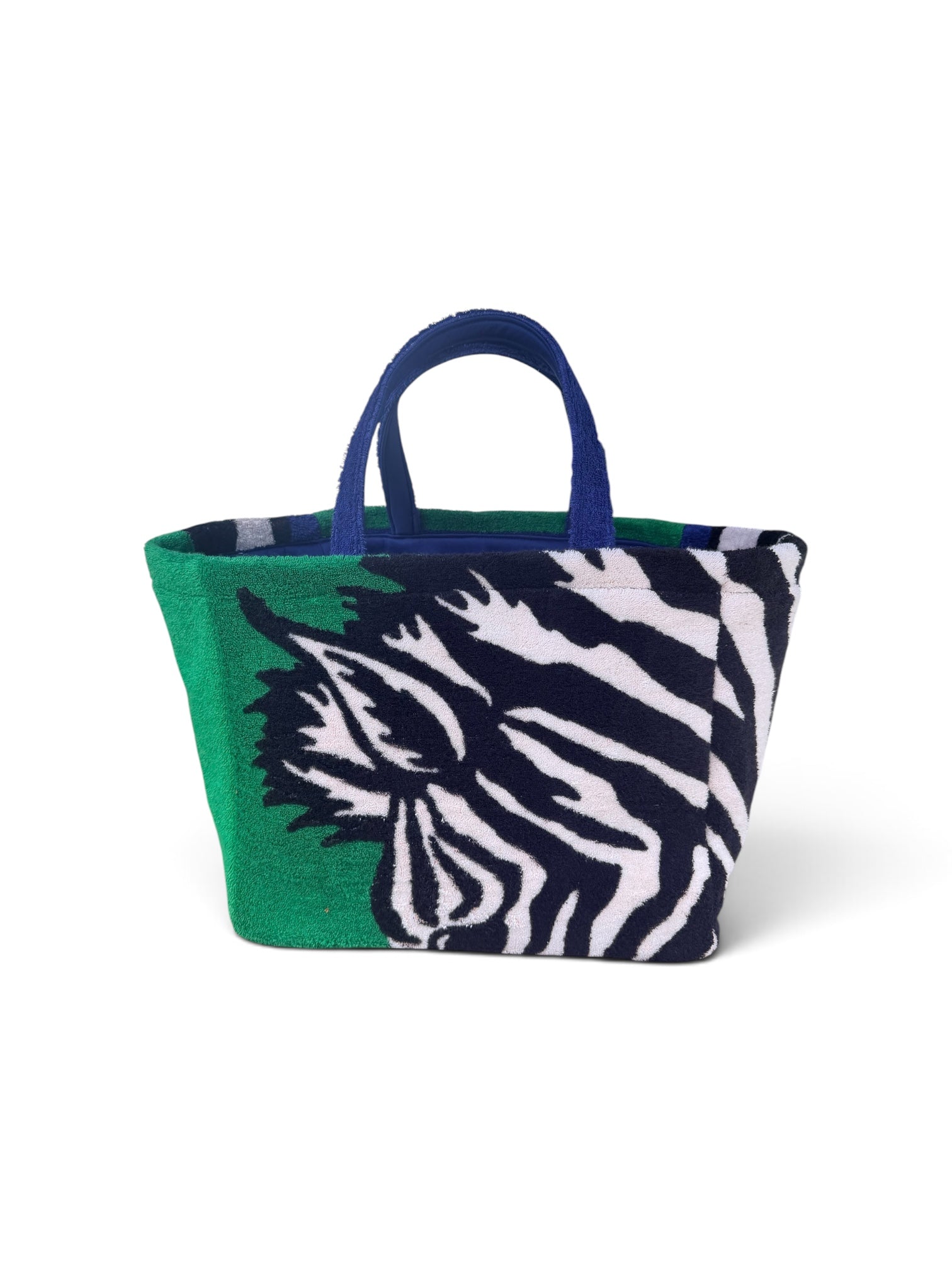 The Emerald Zebra Boat Tote