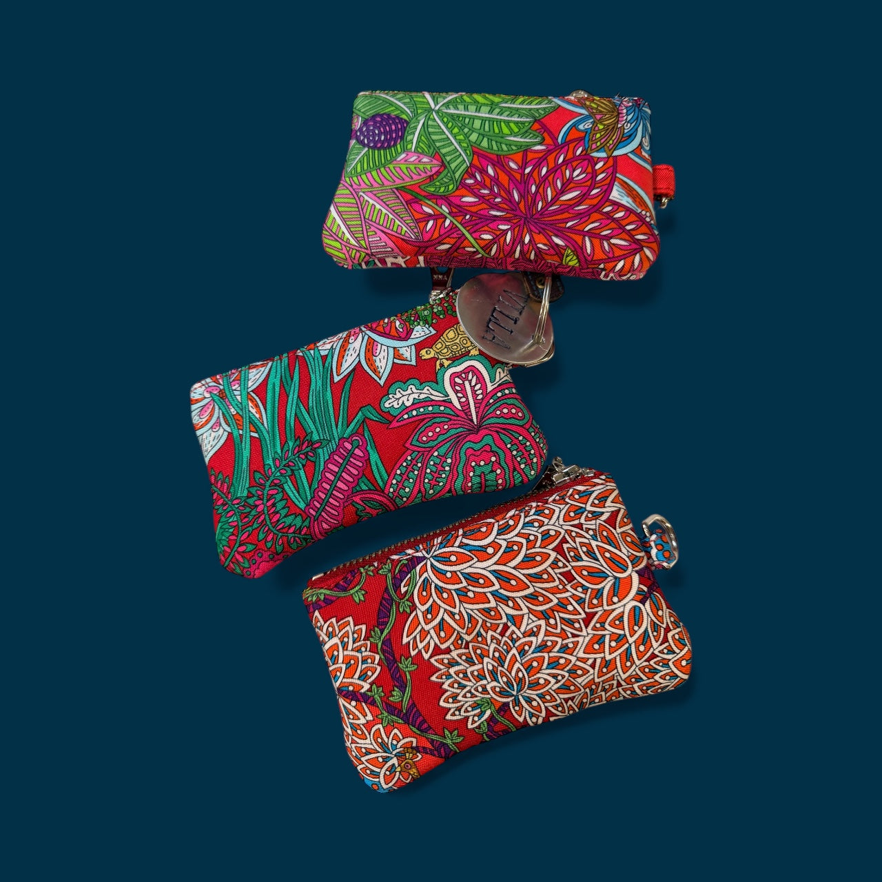 Reclaimed Silk Scarf key/card wallet image 1