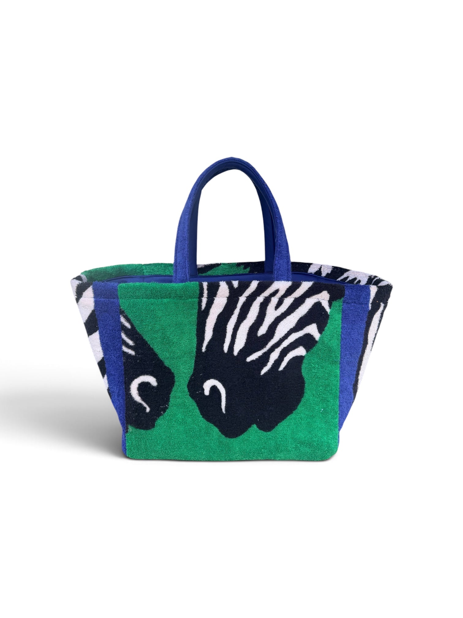 The Emerald Zebra Boat Tote
