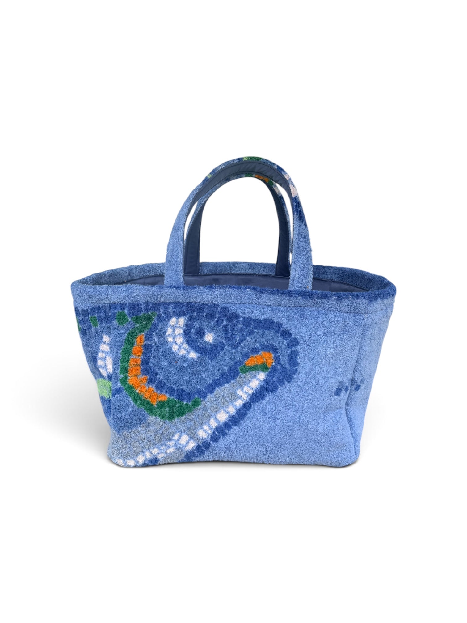 The Mosaic Blue Boat Tote