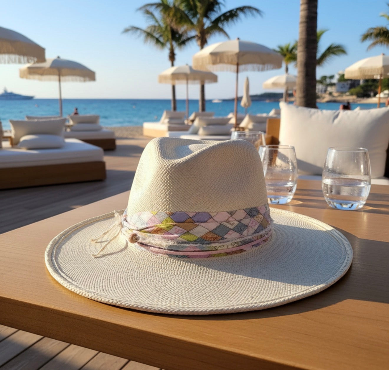 The Panama Palmier Custom Hat