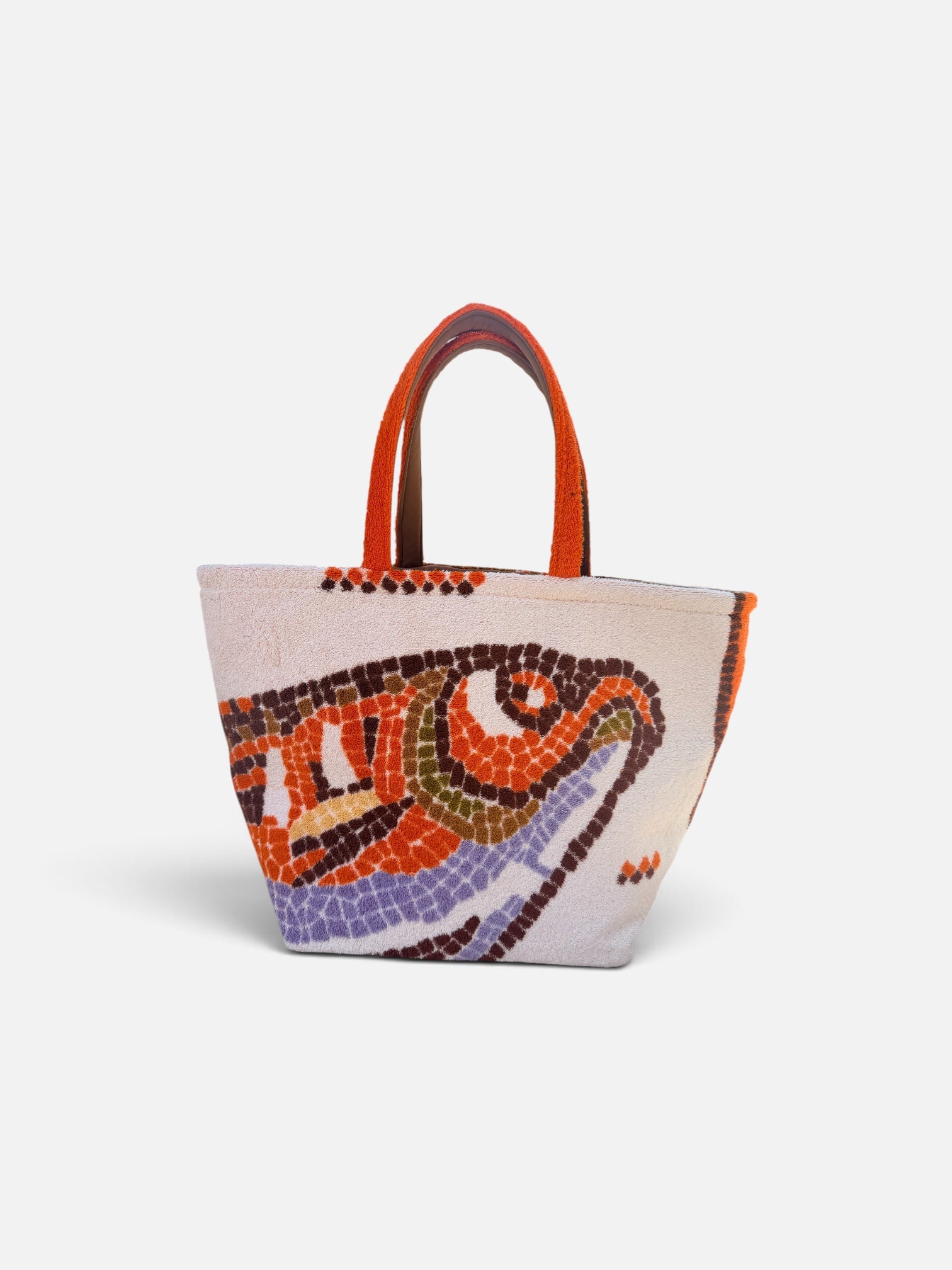 The Mosaic Orange Boat Tote